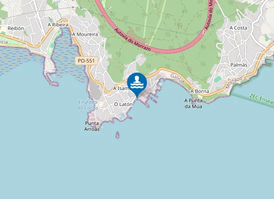 Map of Praia Nova do Latón