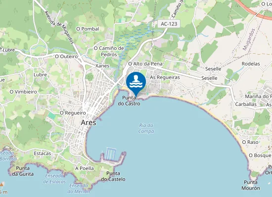 Map of Praia de Entrepedras