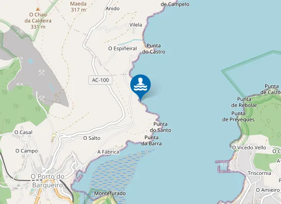 Map of Praia das Barrosas