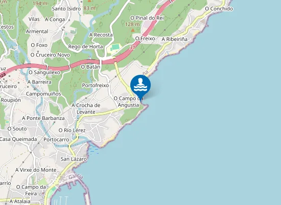 Map of Praia do Almacén