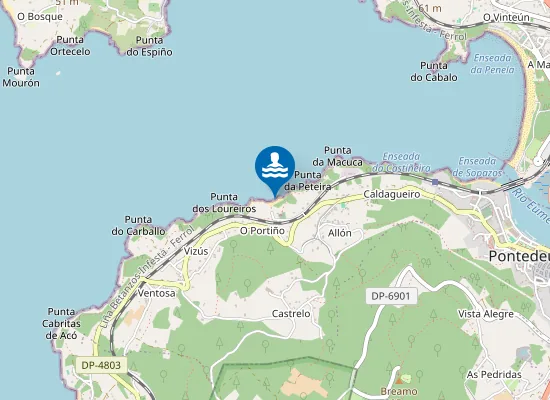 Map of Praia de Centroña