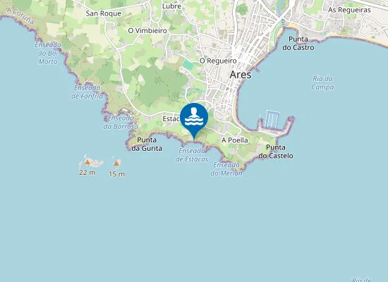 Map of Praia de Estacas