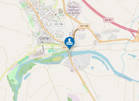 Map of Playa Fluvial La Isla