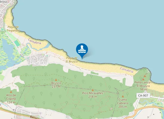 Map of Playa de El Brusco