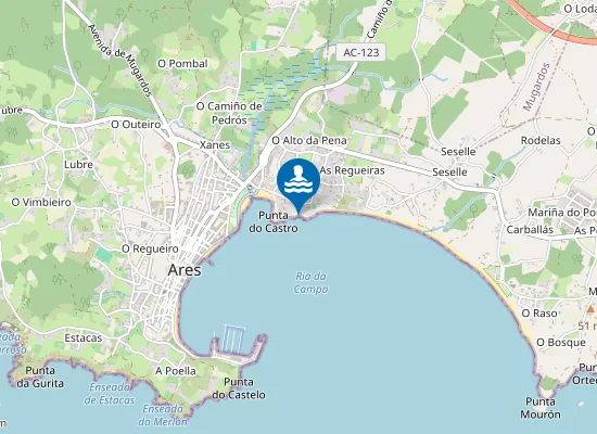 Map of Praia de Entrepedras