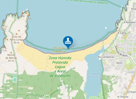 Map of Praia da Frouxeira