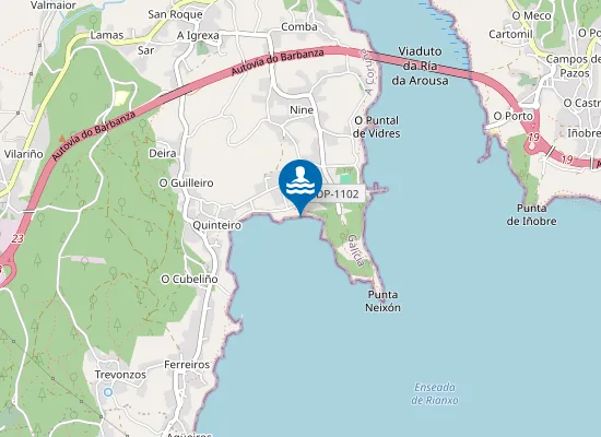 Map of Praia de Area Basta