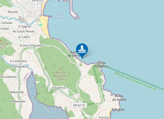Map of Praia da Vaca