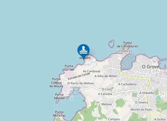 Map of Praia do Porto dos Padroneses