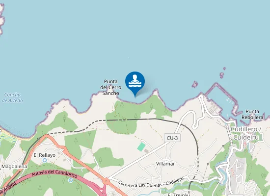 Map of Playa de las Rubias