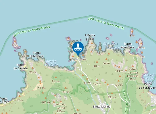 Map of Praia Da Enseada De Cabanas