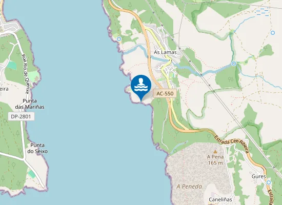 Map of Praia Do Casteliño