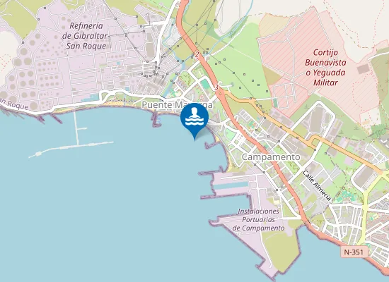 Map of Playa de Puente Mayorga-Campamento