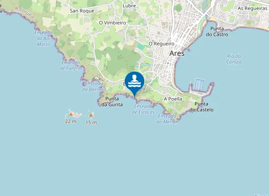 Map of Praia Da Ribada