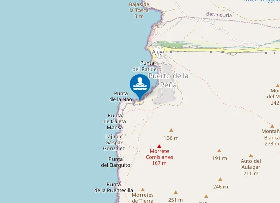 Map of Playa de los Muertes