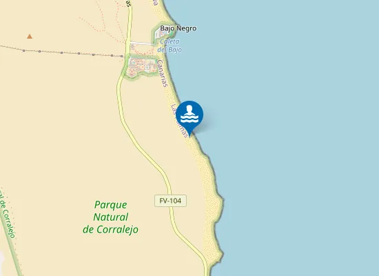Map of Playa del Bajo Negro