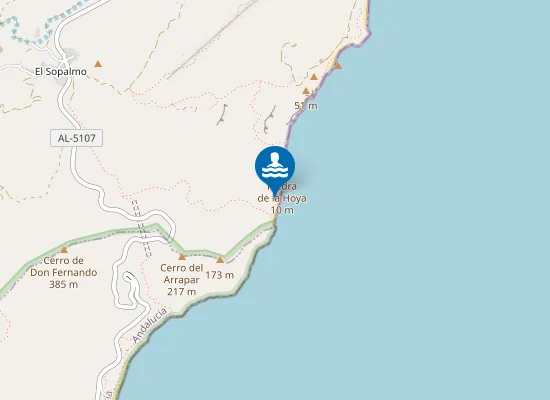 Map of Cala de la Granatilla