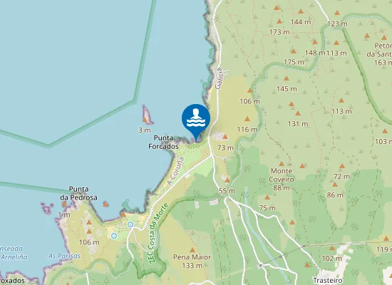 Map of Praia de Reiras