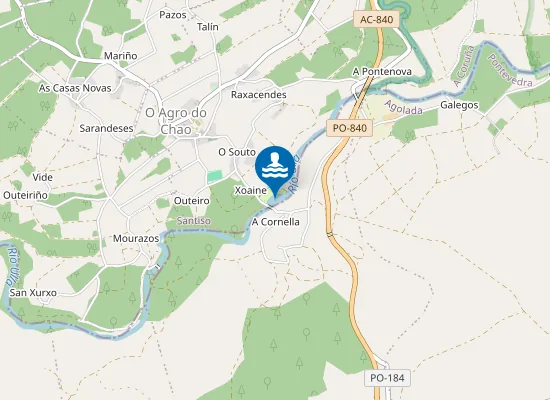 Map of Praia Fluvial da Cornella