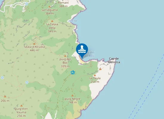Map of Platja des Coll Baix