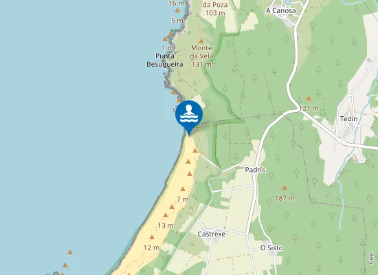 Map of Praia do Mexadoira