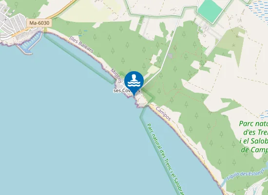 Map of Platja des Freu