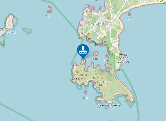 Map of Praia Do Revelliño