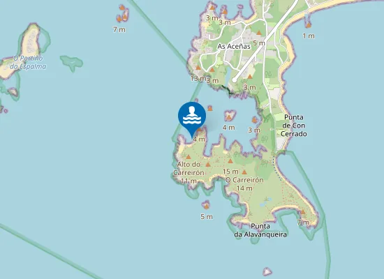 Map of Praia Dos Petóns