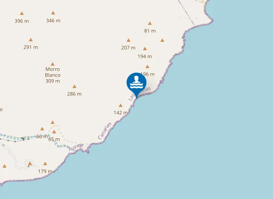 Map of Playa de los James