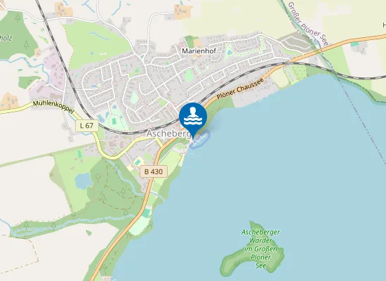 Map of GR PLOENER SEE ASCHEBERG MUSBERGWIESE