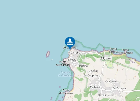 Map of Praia do Castriño