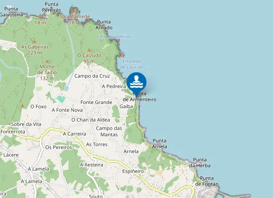 Map of Praia de Armenteiro