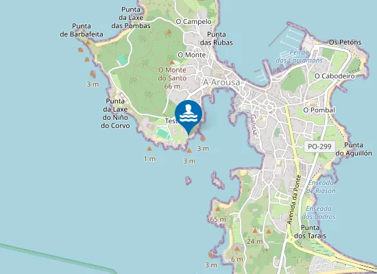 Map of Praia De Milhomes