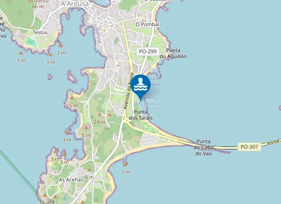 Map of Praia dos Tarais