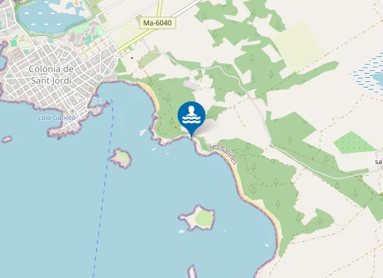 Map of platja del Dofí