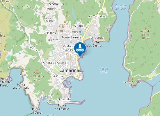 Map of Praia de Cedeira
