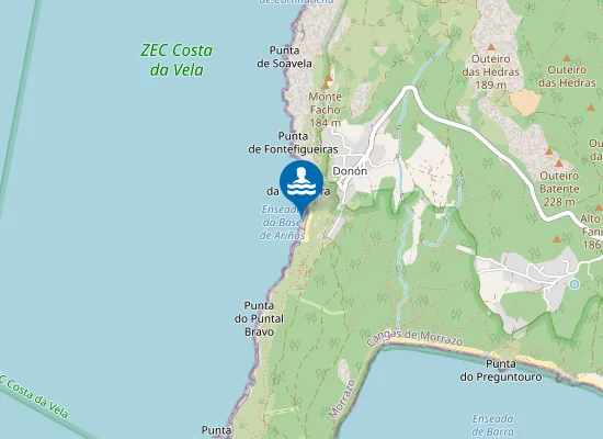 Map of A Area da Base de Ariños