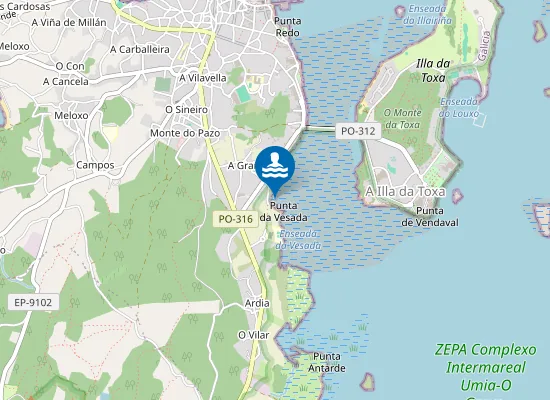 Map of Praia da Graña