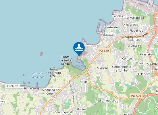 Map of Praia das Saíñas