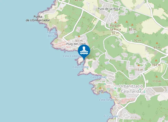 Map of Cala llentia