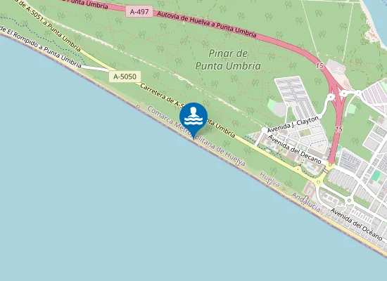 Map of Playa de los Enebrales