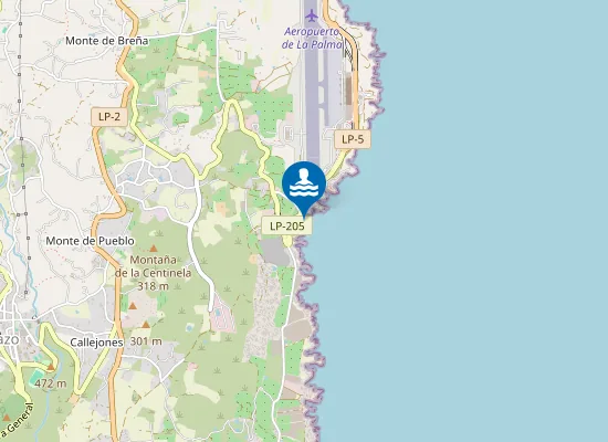 Map of Playa del Hoyo