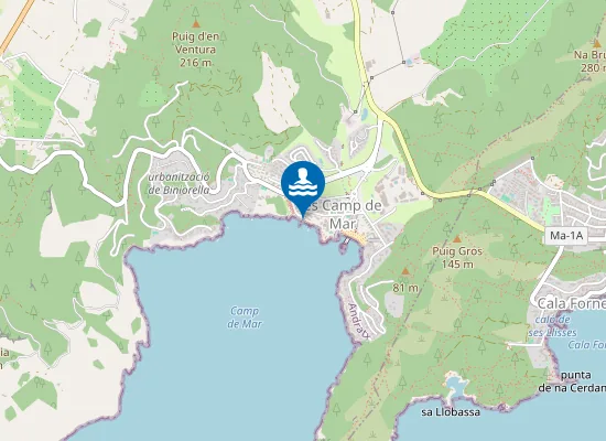 Map of platja de ses Dones