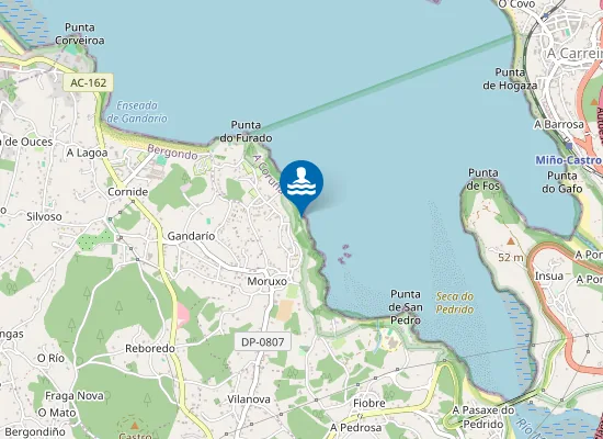 Map of Praia de Moruxo