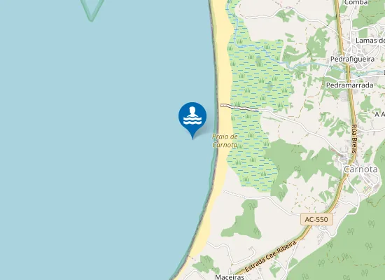 Map of Praia de Carnota