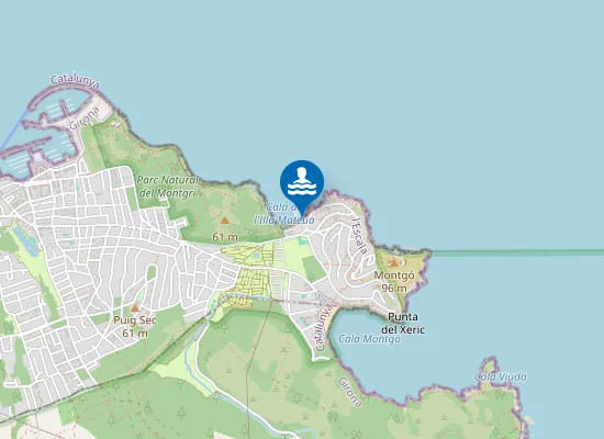 Map of Platja de l'Illa Mateua