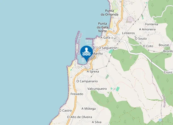 Map of Praia de Portosín