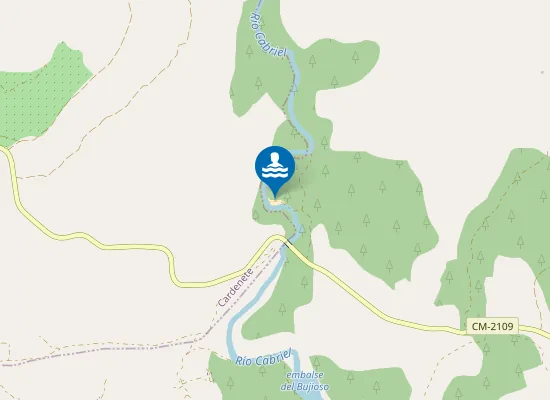 Map of Área recreativa La Playeta de Villora