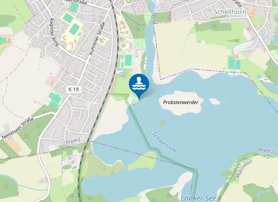 Map of LANKER SEE PREETZ FREIBAD