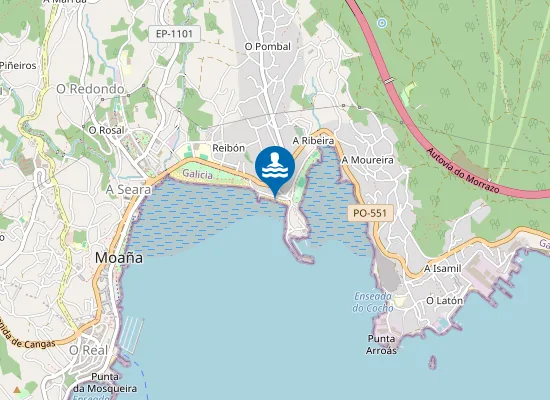Map of Praia do Arnado